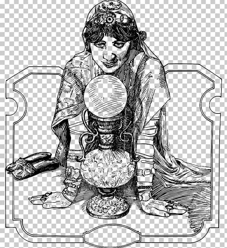 Crystal Ball Fortune-telling PNG, Clipart, Arm, Art, Artwork, Ball, Black And White Free PNG Download