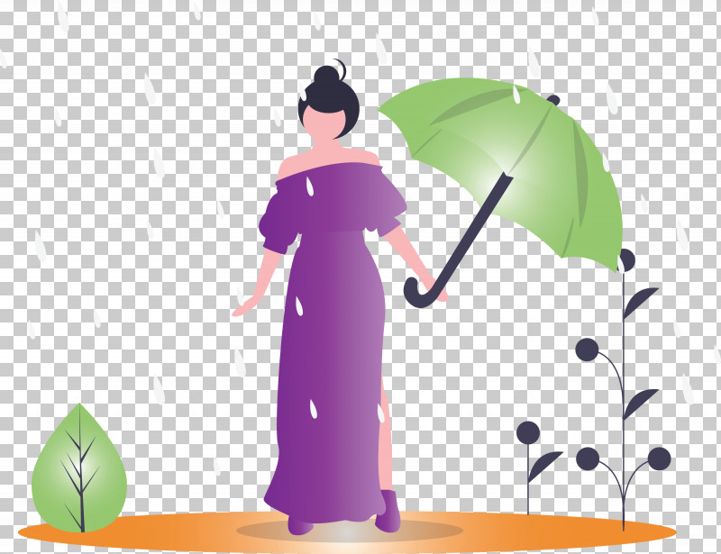 Raining Spring Woman PNG, Clipart, Animation, Costume, Purple, Raining, Spring Free PNG Download