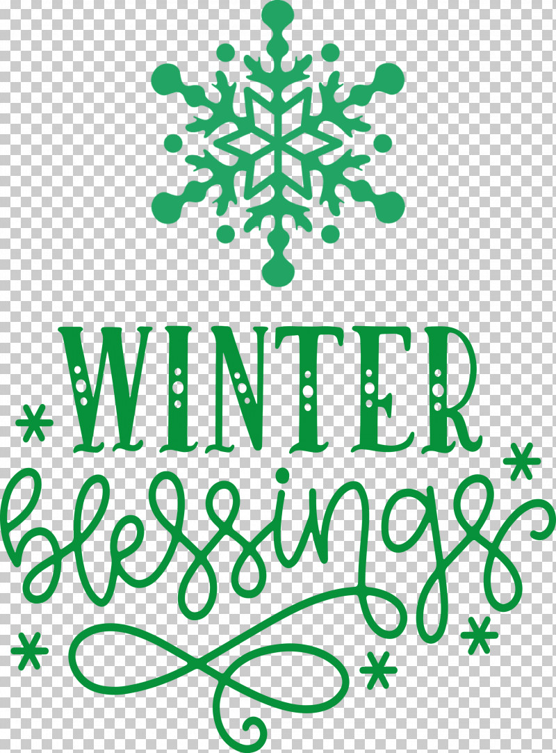Winter Blessings PNG, Clipart, Flora, Flower, Green, Leaf, Logo Free PNG Download