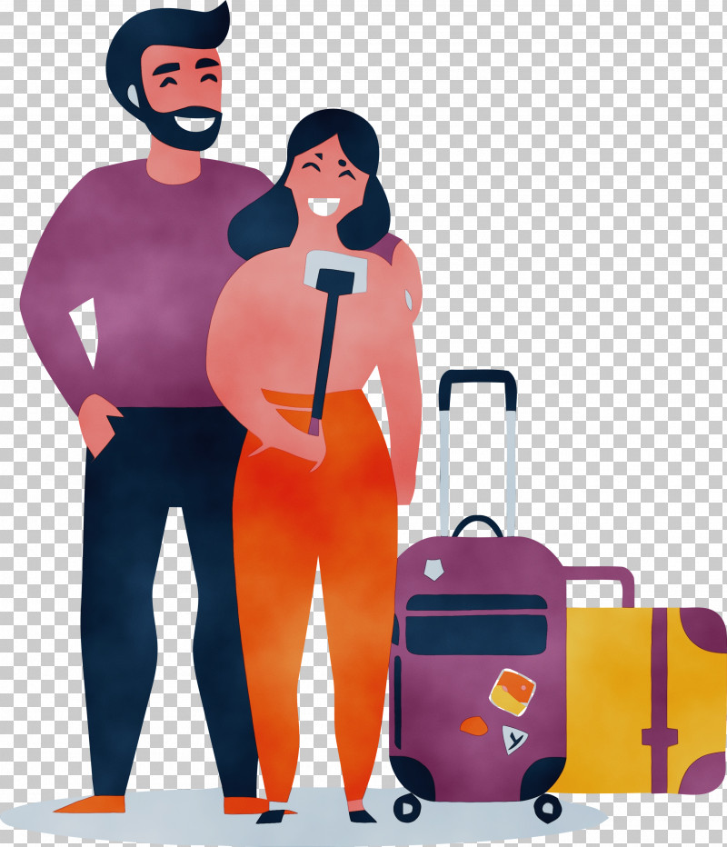 Cartoon Suitcase PNG, Clipart, Cartoon, Couple, Lover, Paint, Suitcase Free PNG Download
