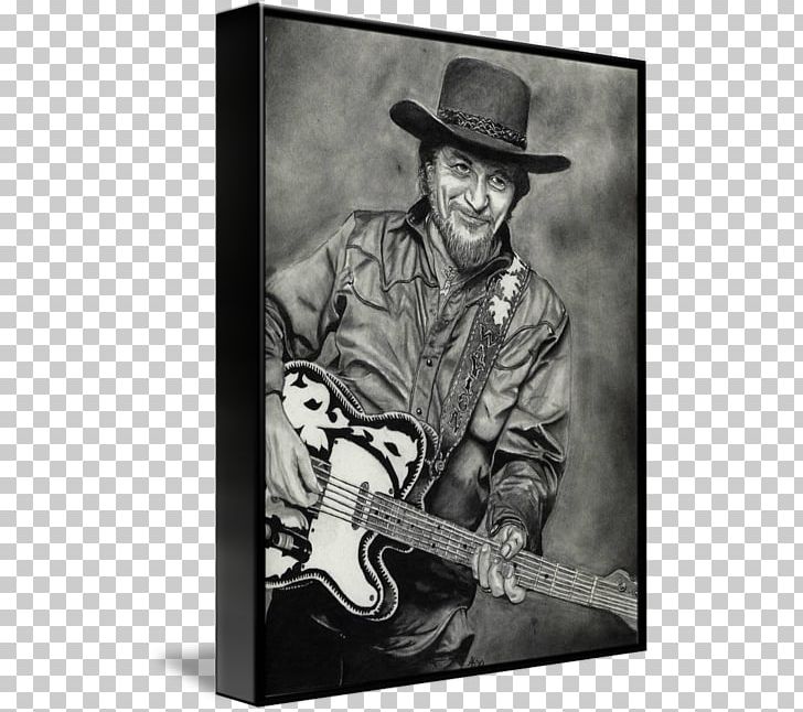 Waylon Jennings Guitarist Musician Outlaw Country PNG, Clipart, Art, Black And White, Country Music, Drawing, Electric Guitar Free PNG Download