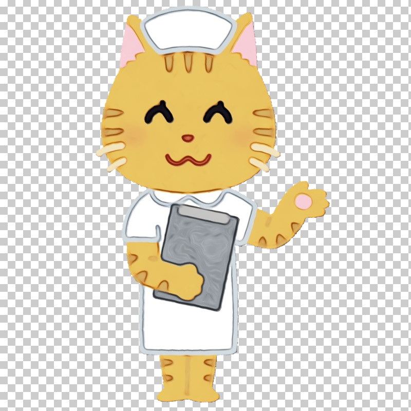 Cartoon Yellow Cat Smile Child PNG, Clipart, Cartoon, Cat, Child, Paint, Smile Free PNG Download