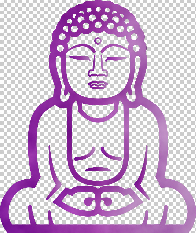 Pink Purple Head Violet Magenta PNG, Clipart, Buddha, Head, Line Art, Magenta, Paint Free PNG Download