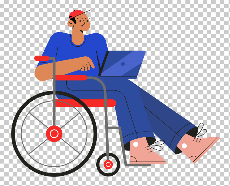 Sitting On Wheelchair Wheelchair Sitting PNG, Clipart, Cartoon, Chair, Furniture, Joint, Line Free PNG Download