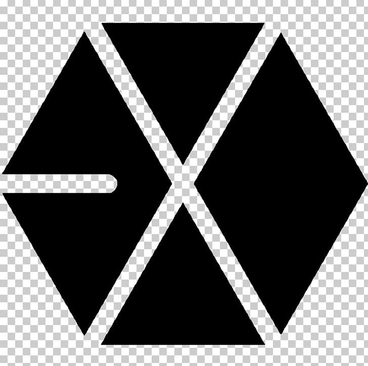 Growl EXO Logo K-pop XOXO PNG, Clipart, Angle, Area, Black, Black And White, Brand Free PNG Download