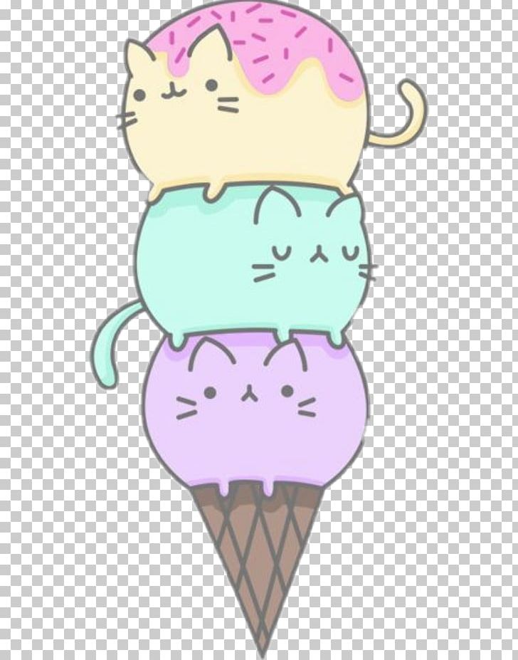 Ice Cream Cones Cat Pusheen Drawing PNG, Clipart, Art, Cat, Cuteness, Dessins Mignons, Drawing Free PNG Download