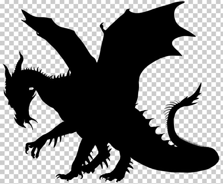 Chinese Dragon Silhouette PNG, Clipart, Black And White, Chinese Dragon, Dragon, Drawing, Fantasy Free PNG Download