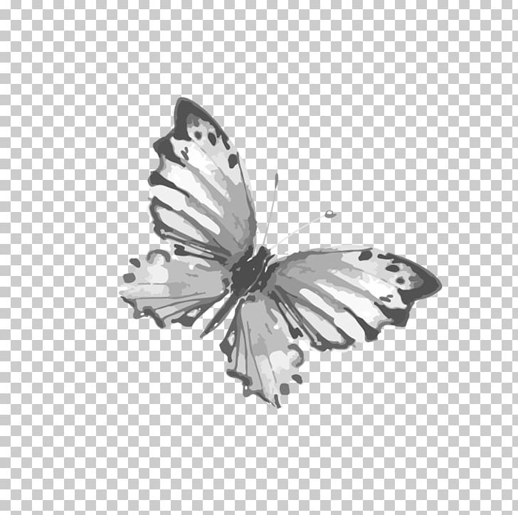 Butterfly Watercolor Painting PNG, Clipart, Animal, Art, Black, Black And White, Brush Footed Butterfly Free PNG Download
