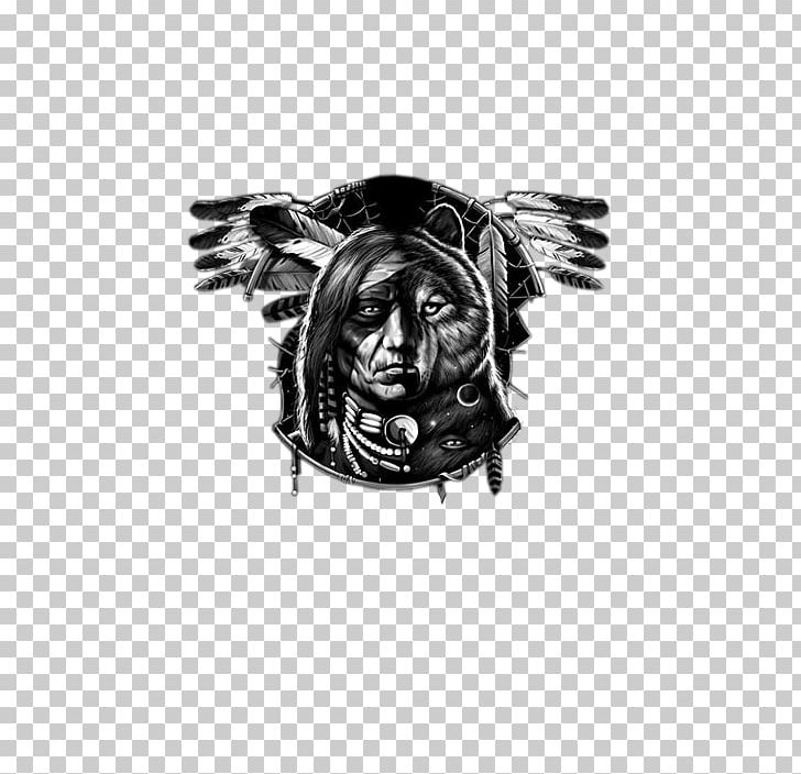 Gray Wolf Drawing Indian Chief Product Dreamcatcher PNG, Clipart, Animal, Black, Black And White, Black M, Drawing Free PNG Download