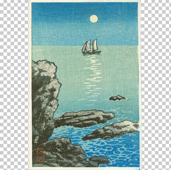 Woodblock Printing One Hundred Aspects Of The Moon Art Printmaking PNG, Clipart, Aqua, Art, Hasui Kawase, Hiroshige, Japanese Free PNG Download