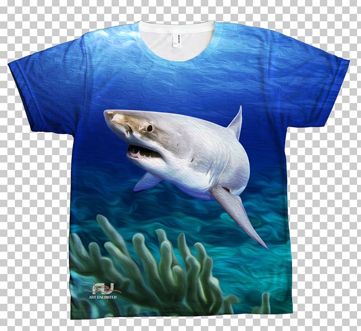 Shark T-shirt Clothing All Over Print PNG, Clipart, All Over Print, Aqua, Blue, Cartilaginous Fish, Chesapeake Blue Crab Free PNG Download
