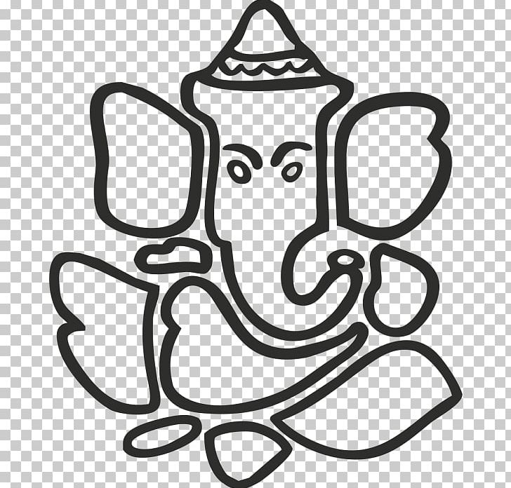 Ganesha Hinduism Elephant Drawing Deity PNG, Clipart, Black, Black And White, Buddhism, Deity, Deva Free PNG Download