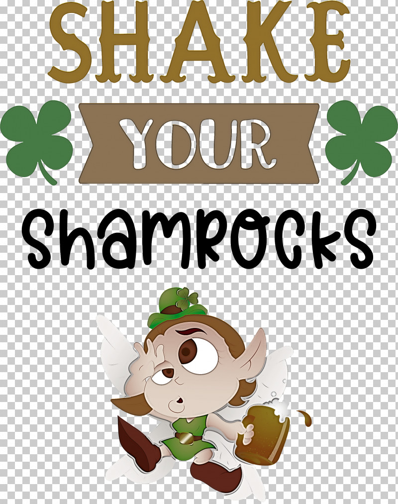 Shake Your Shamrocks St Patricks Day Saint Patrick PNG, Clipart, Biology, Cartoon, Character, Christmas Day, Flower Free PNG Download