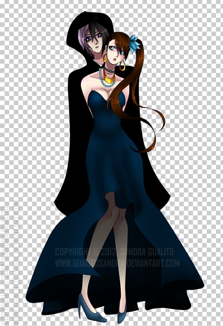 Gown Cartoon Character Fiction PNG, Clipart, Beauty, Beautym, Black Hair, Cartoon, Character Free PNG Download