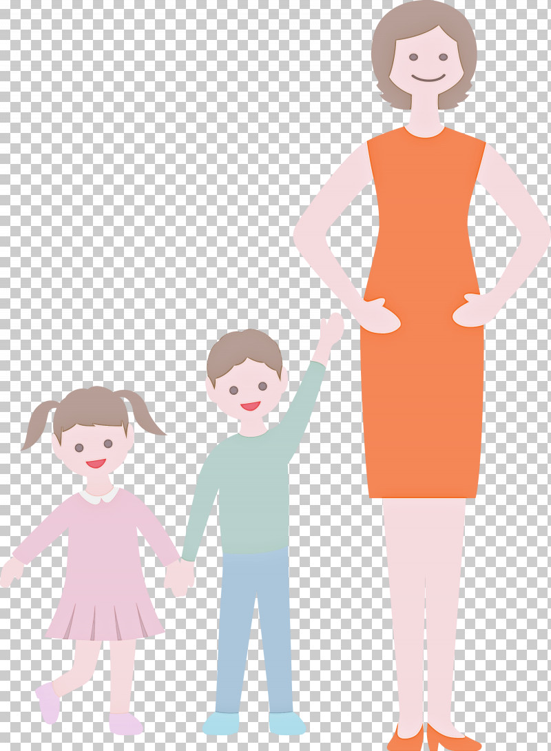 Mom Daughter Son PNG, Clipart, Cartoon, Daughter, Dress, Family, Hand Free  PNG Download