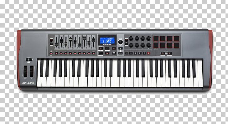 MIDI Controllers MIDI Keyboard Novation Digital Music Systems Novation Impulse 61 PNG, Clipart, Controller, Digital Audio Workstation, Digital Piano, Electronic Device, Electronics Free PNG Download
