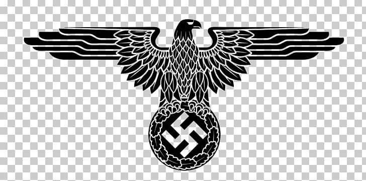 Symbol Nazi Germany Nazi Party Eagle PNG, Clipart, Adolf Hitler, Bird, Bird Of Prey, Black And White, Brand Free PNG Download