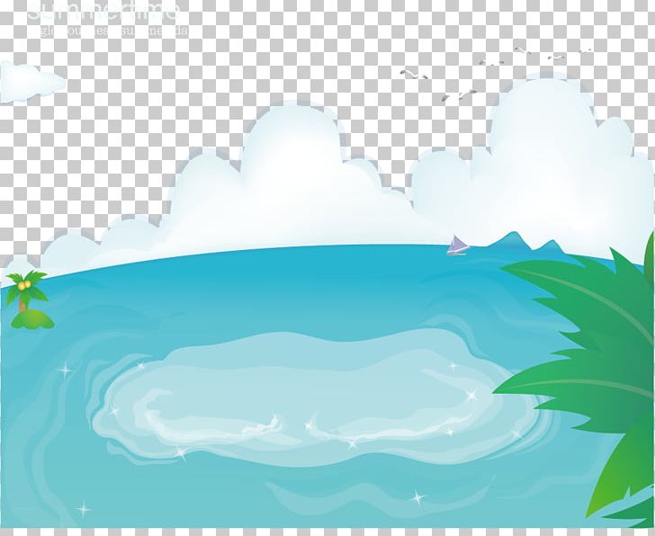 Water Resources Cartoon Sky Illustration PNG, Clipart, Aqua, Azure, Blue, Blue Lake, Cloud Free PNG Download
