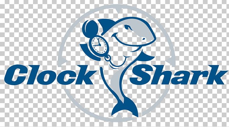 ClockShark Logo Organization Brand Product PNG, Clipart, Area, Blue, Brand, Clock, Communication Free PNG Download