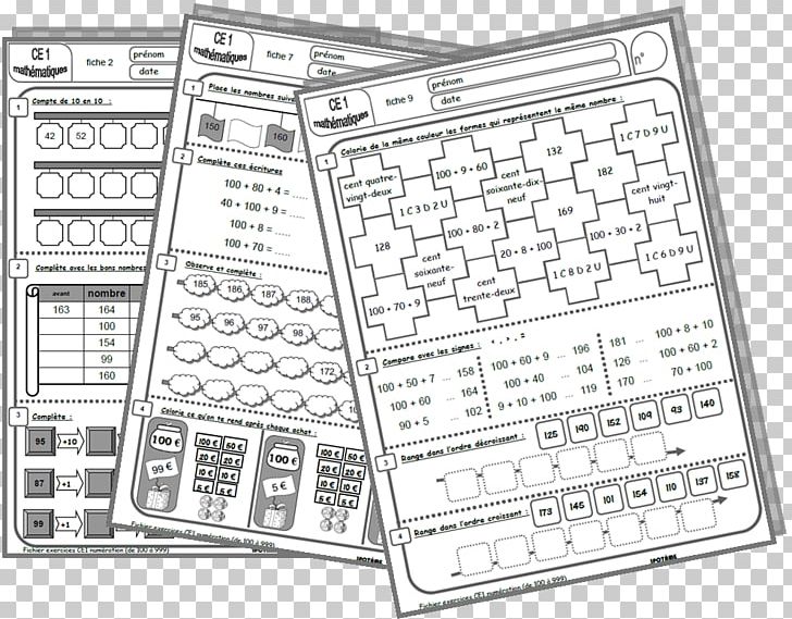 Mathematics Cours élémentaire 1re Année Drawing Coloring - 