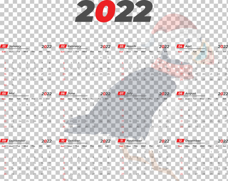 2022 Printable Yearly Calendar 2022 Calendar PNG, Clipart, Calendar System, Flat Design, Meer, Month, Vector Free PNG Download