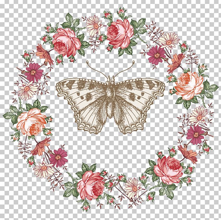 Butterfly Drawing Illustration PNG, Clipart, Animal, Border Frame, Cartoon Animals, Design, Flower Free PNG Download