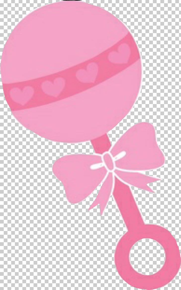 pink baby rattle clipart