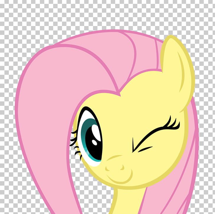 Fluttershy Pony Twilight Sparkle Wink PNG, Clipart, Carnivoran, Cartoon, Cheek, Deviantart, Ear Free PNG Download