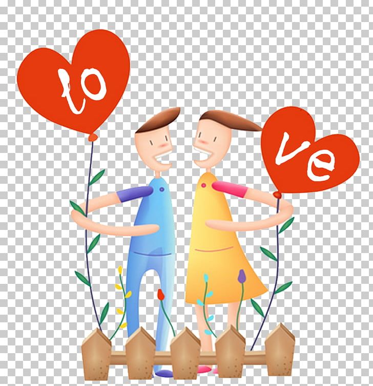 Color Couple Love PNG, Clipart, Balloon, Cartoon Character, Cartoon Eyes, Fence, Free Love Free PNG Download