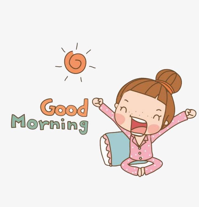 Morning Girl Creative PNG, Clipart, Creative Clipart, Cute, Cute Girl, Girl, Girl Clipart Free PNG Download