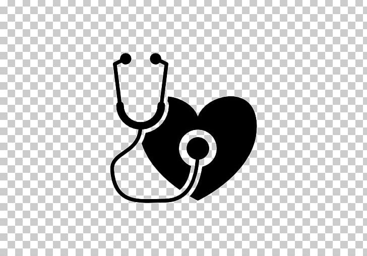 Stethoscope Heart Computer Icons Medicine Health Care PNG, Clipart, Area, Black, Black And White, Cardiology, Circle Free PNG Download