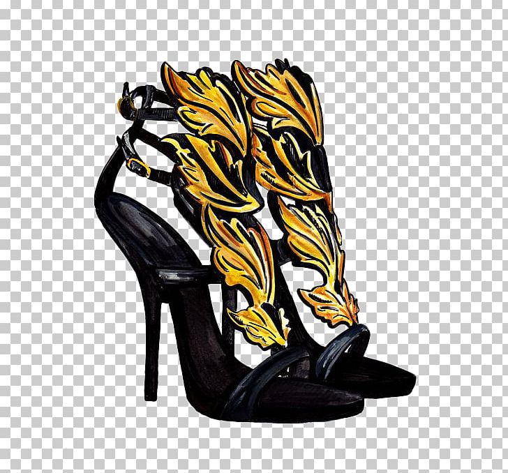 Shoe High-heeled Footwear Sandal Fashion Illustration PNG, Clipart, Accessories, Art, Background Black, Black, Black Background Free PNG Download