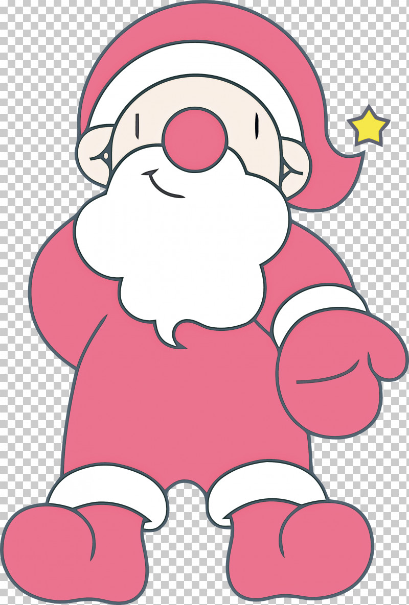 Santa Santa Clause Christmas PNG, Clipart, Cartoon, Cheek, Christmas, Line, Nose Free PNG Download