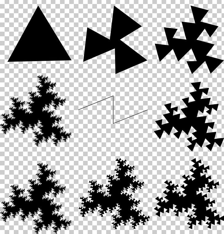 The Fractal Geometry Of Nature Sierpinski Triangle Fractal Art PNG, Clipart, Black, Black And White, Branch, Equilateral Triangle, Flora Free PNG Download