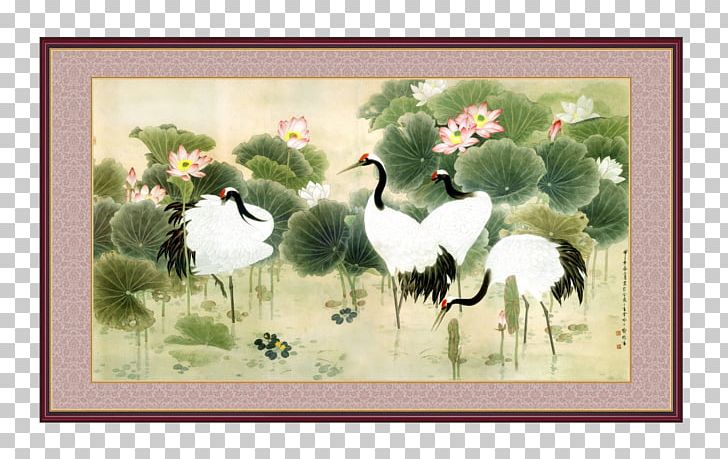 China Crane Paper Painting PNG, Clipart, Beak, Bird, Canvas, China, Chinese Painting Free PNG Download