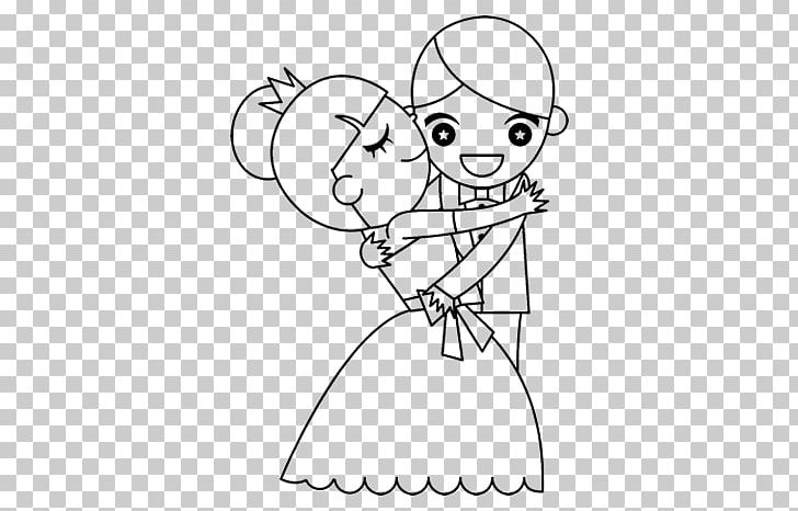 Coloring Book Wedding Drawing Bride Animaatio PNG, Clipart, Angle, Arm, Black, Black And White, Cartoon Free PNG Download