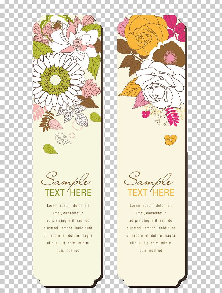 Flowers Bookmarks PNG, Clipart, Bookmark, Border Texture, Designer, Floral Design, Flower Free PNG Download