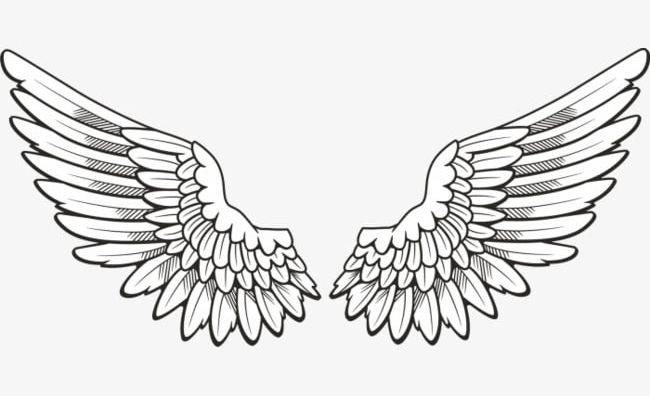 Hand-painted Angel Wings PNG, Clipart, Angel, Angel Clipart, Decoration, Hand Painted Clipart, Line Free PNG Download
