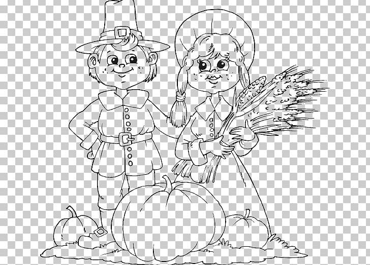 Coloring Book Child Pilgrims Autumn Thanksgiving Day PNG, Clipart, Adult, Artwork, Autumn, Black And White, Boy Free PNG Download