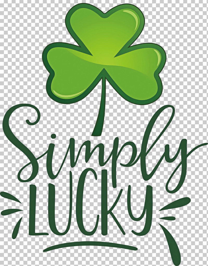 Shamrock Simply Lucky Saint Patricks Day PNG, Clipart, Biology, Flower, Green, Leaf, Logo Free PNG Download