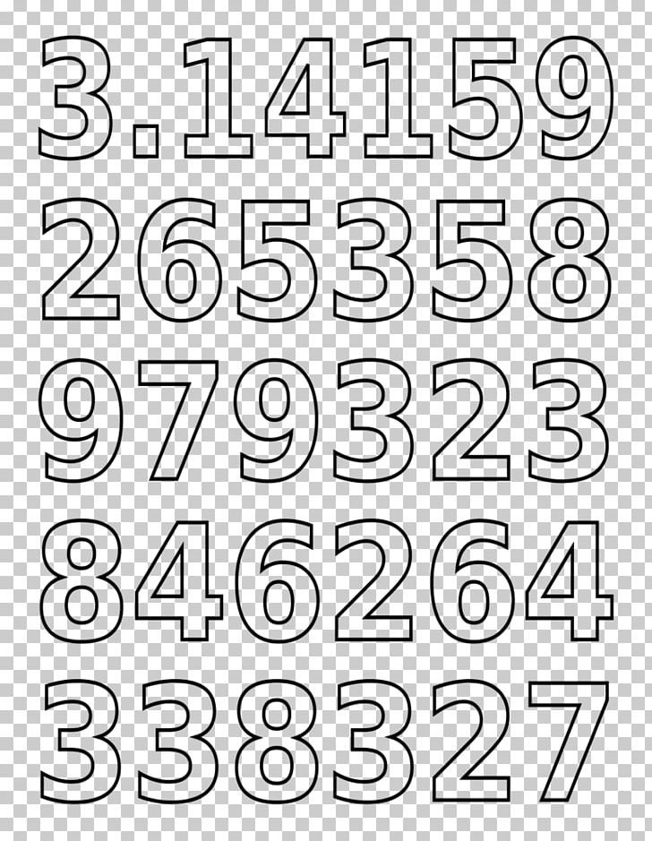 Pi Day Coloring Book Numerical Digit PNG, Clipart, Angle, Area, Black And White, Circle, Color Free PNG Download