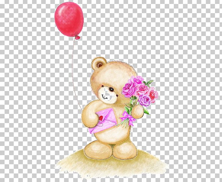 Bear Birthday PNG, Clipart, Bear, Birthday, Drawing, Fictional Character, Flower Free PNG Download