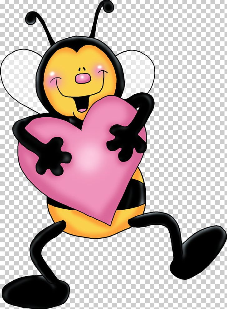 Bee Heart Cartoon Valentine's Day PNG, Clipart, Artwork, Bee, Bumblebee, Cartoon, Decoupage Free PNG Download