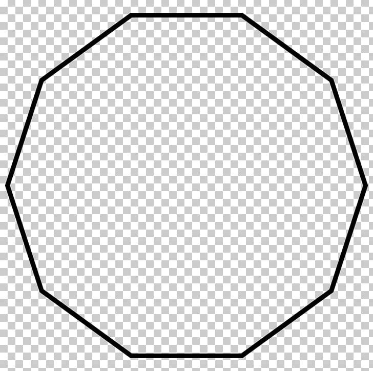 Decagon Regular Polygon Internal Angle Geometry PNG, Clipart, Angle, Area, Art, Black, Black And White Free PNG Download