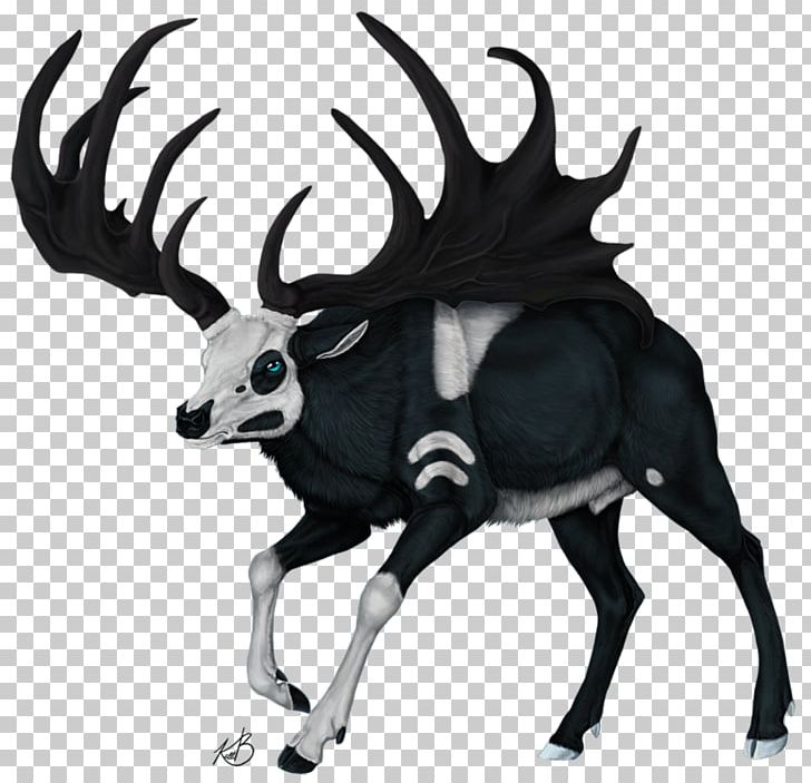 The Endless Forest Reindeer Character PNG, Clipart, Akuma, Antler, Art, Black And White, Character Free PNG Download