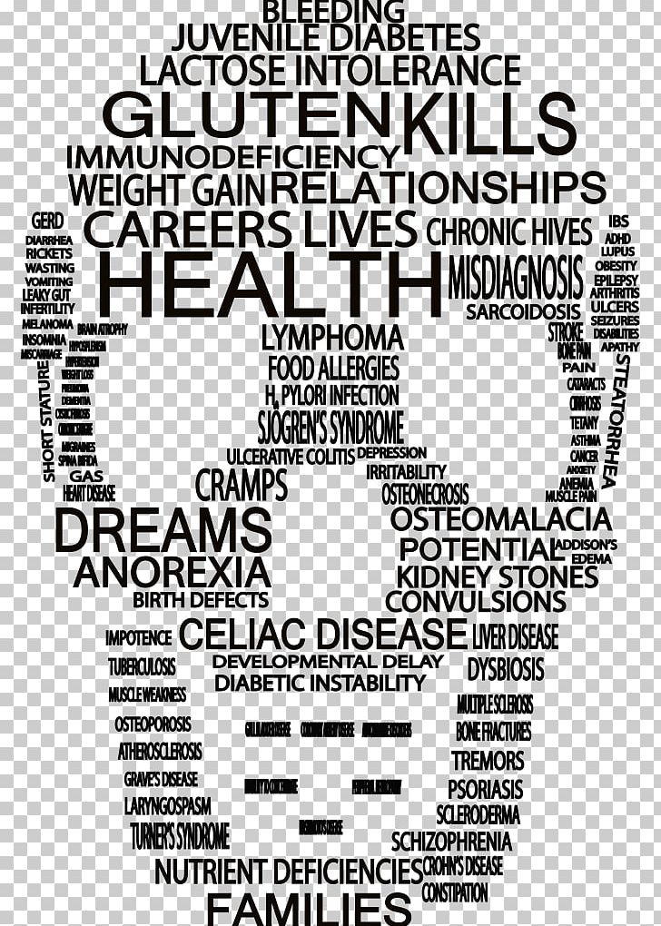Celiac Disease Health Food Human Behavior PNG, Clipart, Area, Awareness, Behavior, Black And White, Brand Free PNG Download