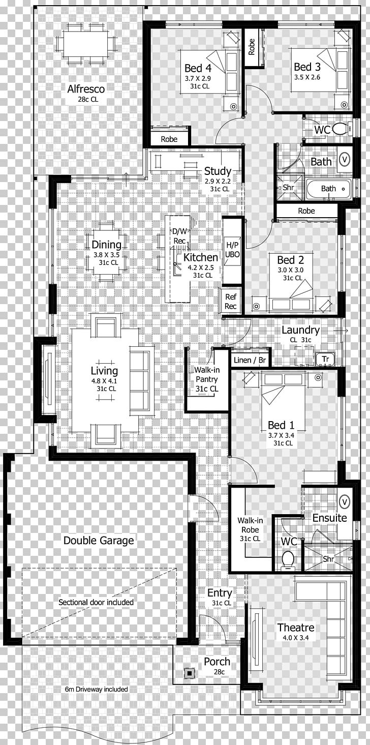 Floor Plan House Plan Storey PNG, Clipart, Angle, Architecture, Area, Bedroom, Black And White Free PNG Download