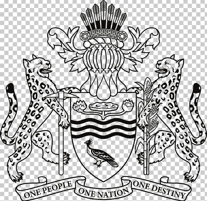 Coat Of Arms Of Guyana Crest Heraldry PNG, Clipart, Artwork, Black, Black And White, Coat Of Arms, Escutcheon Free PNG Download