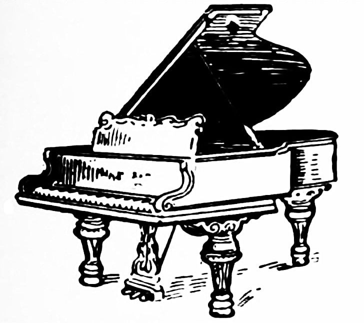 Victorian Era Piano Free Content PNG, Clipart, Black And White, Free Content, Keyboard, Line, Monochrome Free PNG Download