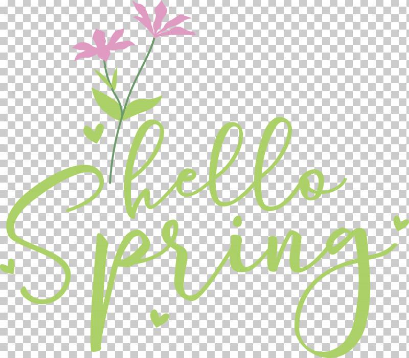 Hello Spring Spring PNG, Clipart, Floral Design, Hello Spring, Leaf, Line, Logo Free PNG Download